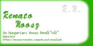 renato moosz business card